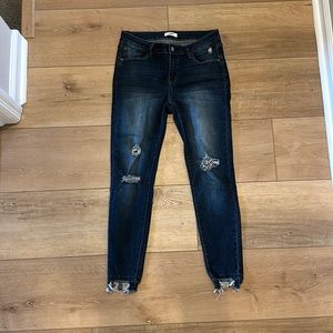 Distressed jeans. Size 6.